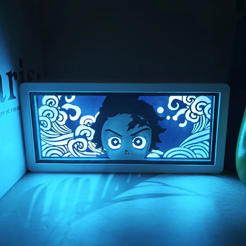 Demon Slayer 3D LED Light Box – Kamado Tanjiro Anime Night Light for Bedroom Decor