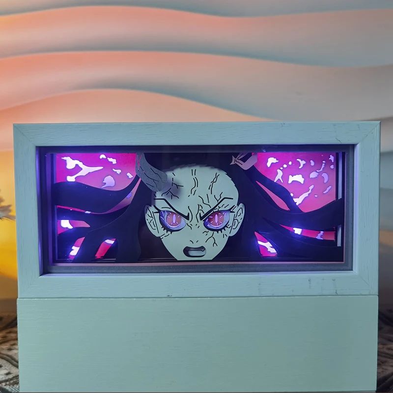 Demon Slayer 3D LED Light Box – Kamado Tanjiro Anime Night Light for Bedroom Decor