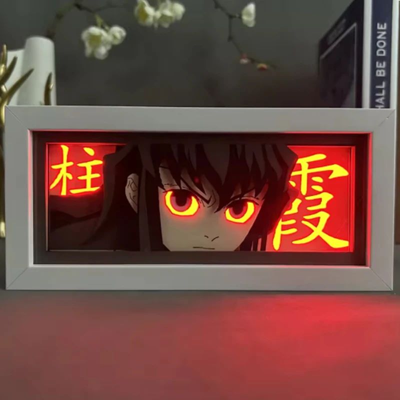 Demon Slayer 3D LED Light Box – Kamado Tanjiro Anime Night Light for Bedroom Decor