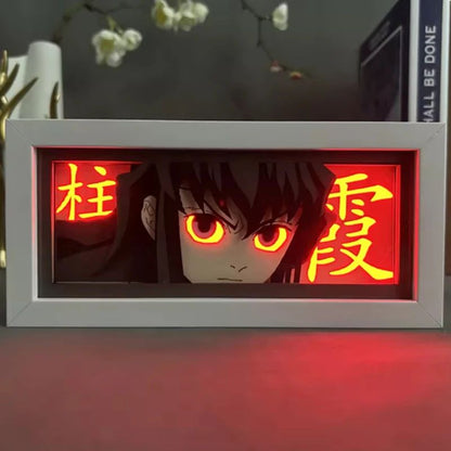 Demon Slayer 3D LED Light Box – Kamado Tanjiro Anime Night Light for Bedroom Decor