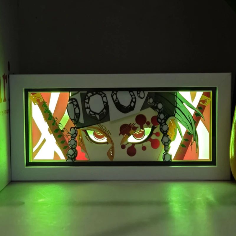 Demon Slayer 3D LED Light Box – Kamado Tanjiro Anime Night Light for Bedroom Decor