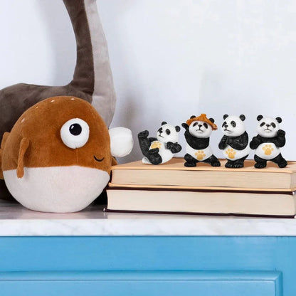 Mini Kung Fu Panda Garden Figurines Set – Cute PVC Panda Statues for Bonsai, Fairy Garden & Home Decor