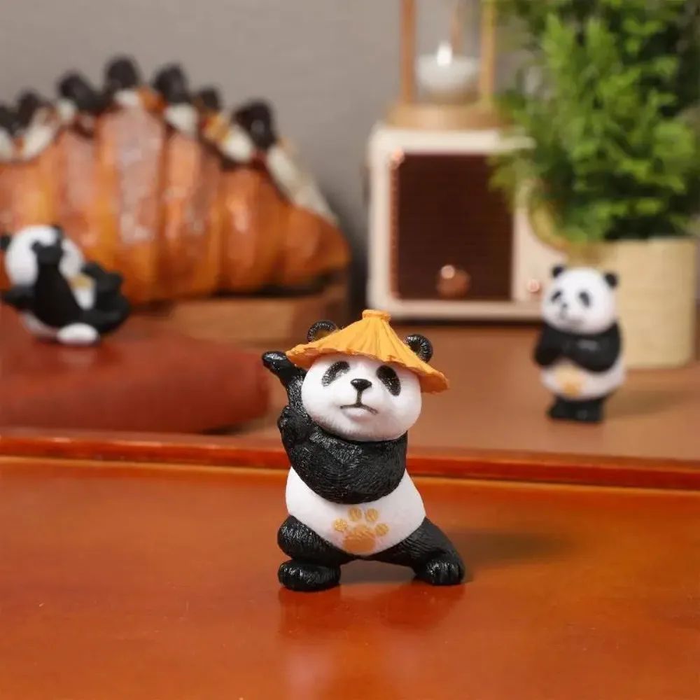 Mini Kung Fu Panda Garden Figurines Set – Cute PVC Panda Statues for Bonsai, Fairy Garden & Home Decor