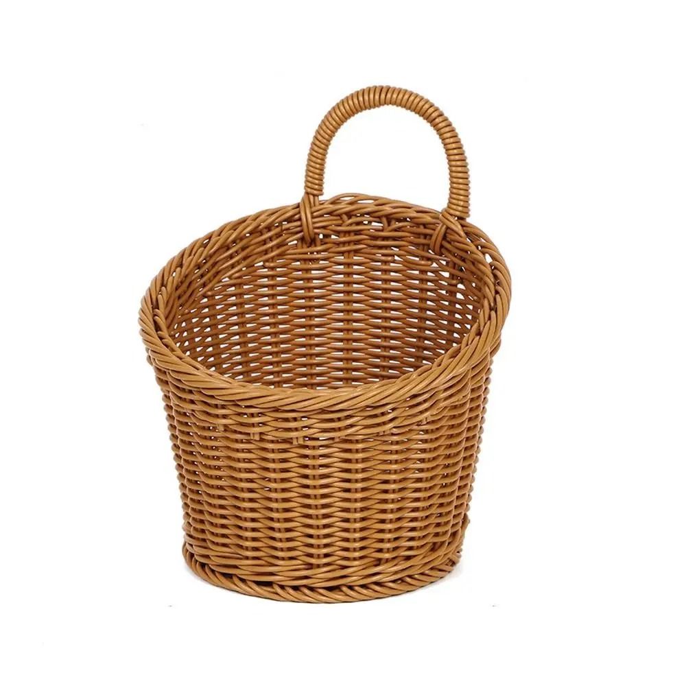 Rattan Storage Basket Hanging Kitchen Fruit Vegetable Organizer