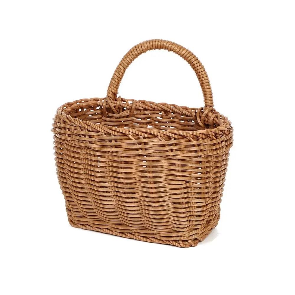 Rattan Storage Basket Hanging Kitchen Fruit Vegetable Organizer