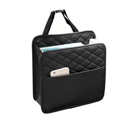 Leather Storage Bag for Car, Multifunctional Seat Storage Bag, Garbage Bag for Car Modelse