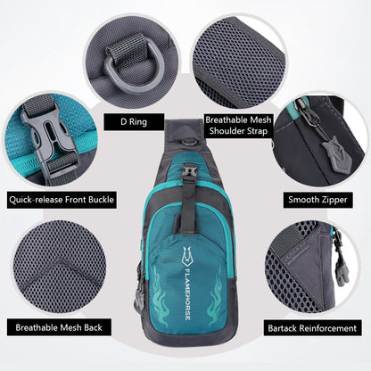 UrbanFlex Lightweight Men Sling Backpack Waterproof Crossbody Chest Bag for Travel & Sports