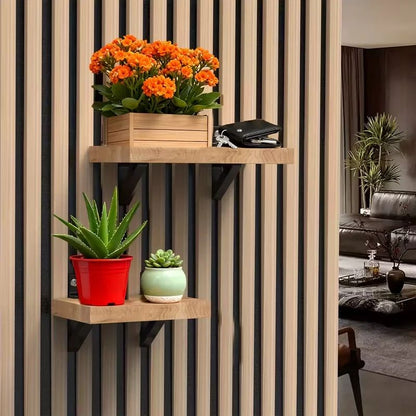 No-Drill Wall Bracket Set for Display Boards, Shelves and Plant Pots (2pcs)