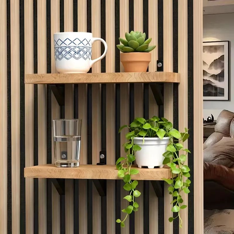 No-Drill Wall Bracket Set for Display Boards, Shelves and Plant Pots (2pcs)