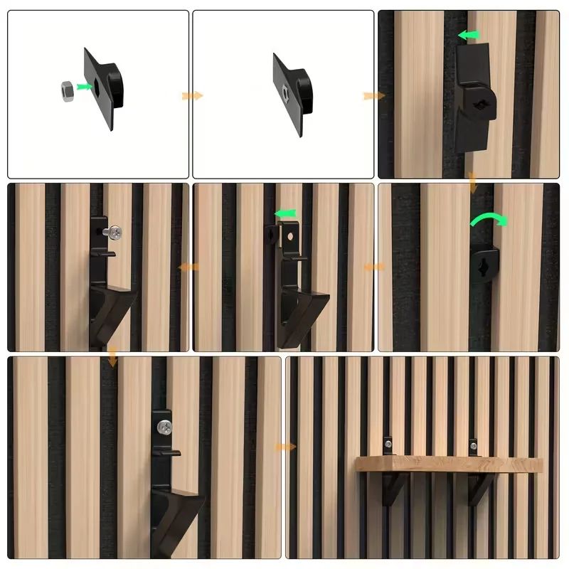 No-Drill Wall Bracket Set for Display Boards, Shelves and Plant Pots (2pcs)