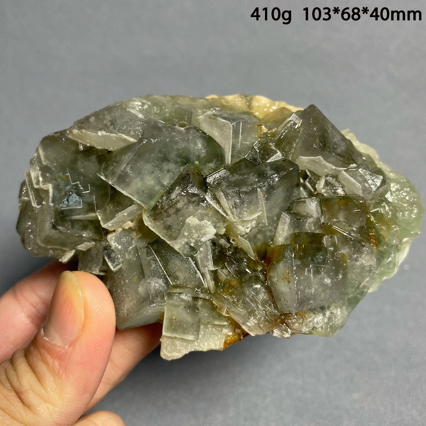 Madagascar Green Fluorite Crystal Cluster – Natural Healing Stone Home Decor