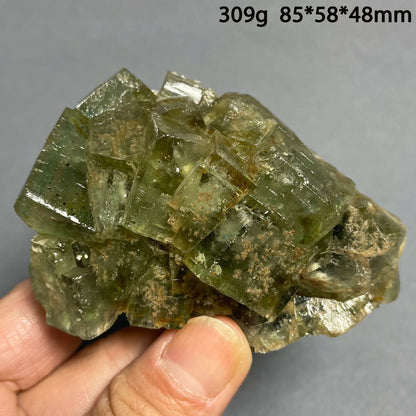 Madagascar Green Fluorite Crystal Cluster – Natural Healing Stone Home Decor