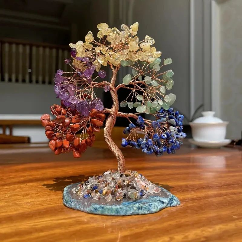 7 Chakra Crystal Tree of Life – Feng Shui Healing Gem Tree Home Decor