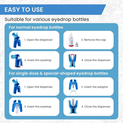 Reusable Eyedrop Guide Applicator Precision Eye Drop Helper Device