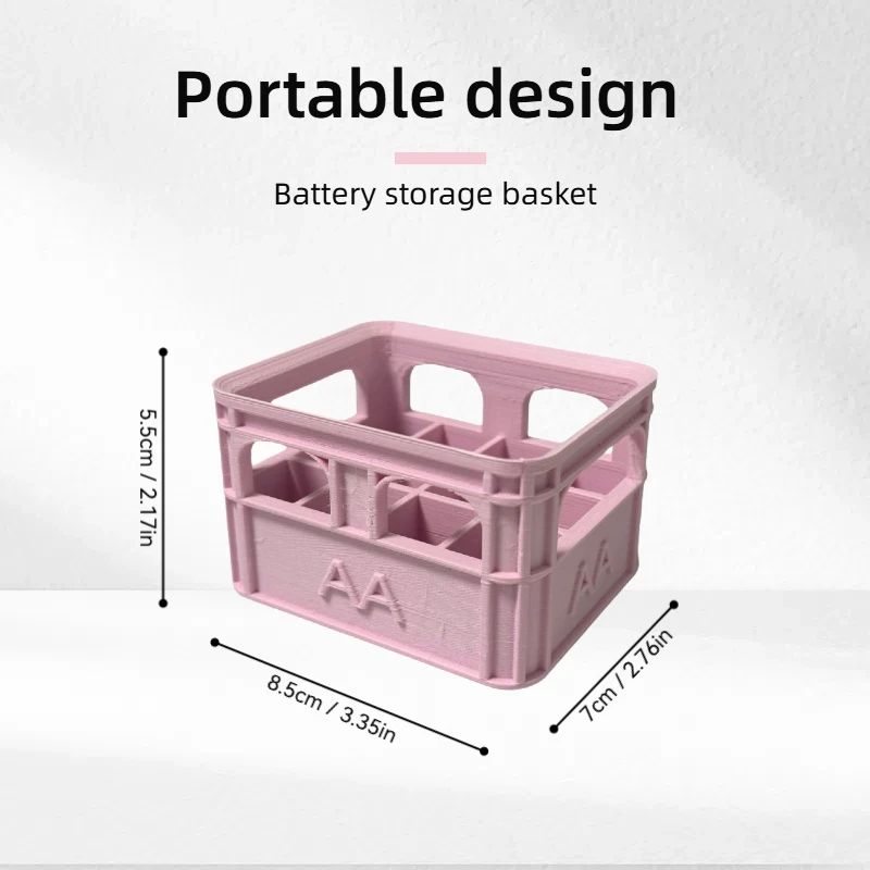 Retro Industrial Battery Storage Box Organizer for Desk & Home