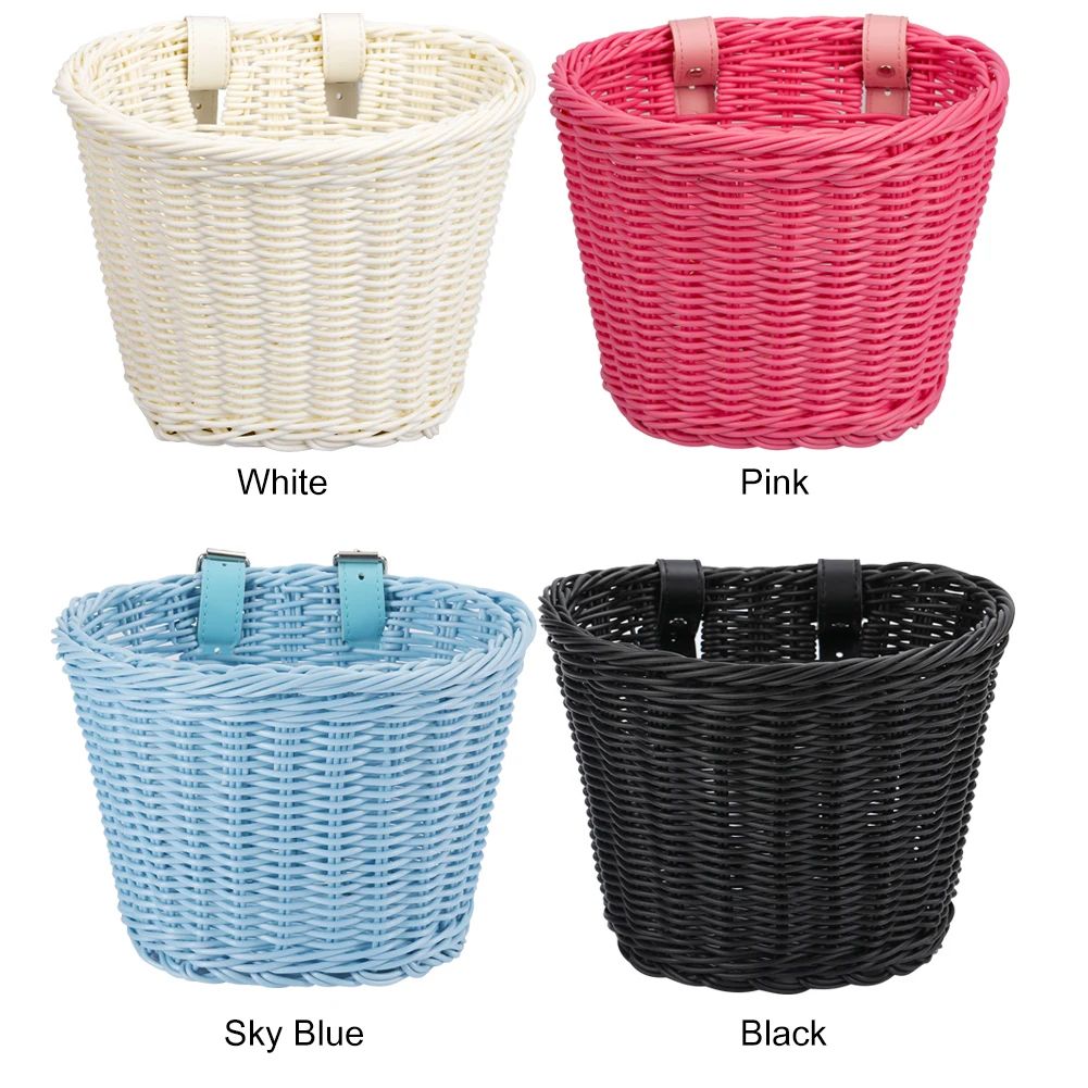UrbanCarry Bicycle Front Basket Adjustable Handlebar Woven Bike Basket