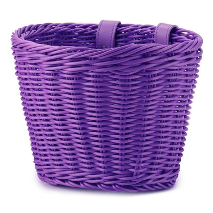 UrbanCarry Bicycle Front Basket Adjustable Handlebar Woven Bike Basket