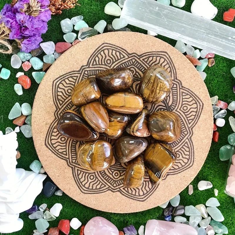 Tiger Eye Tumbled Crystal Stones – Polished Natural Gemstones for Home Decor & Healing