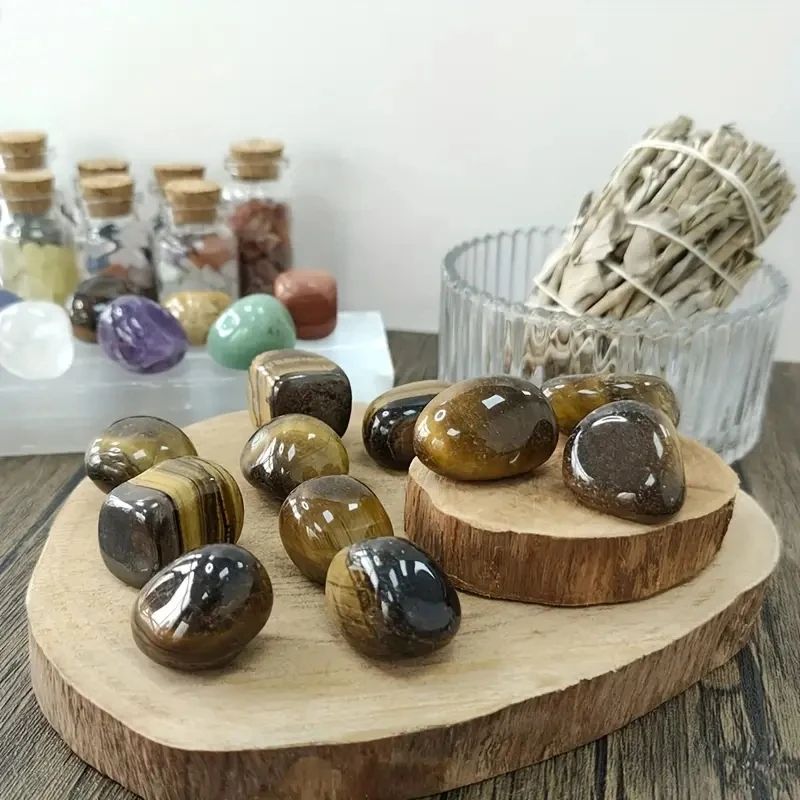 Tiger Eye Tumbled Crystal Stones – Polished Natural Gemstones for Home Decor & Healing
