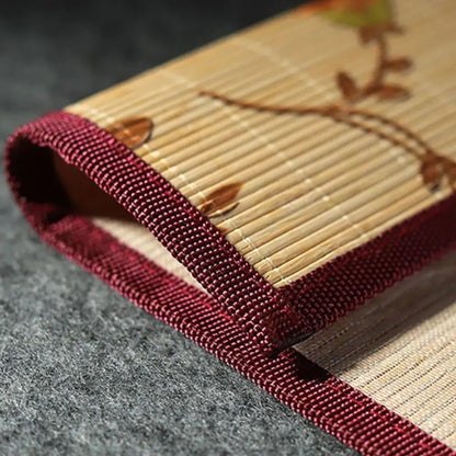 Bamboo Roll Up Calligraphy Brush Holder Case