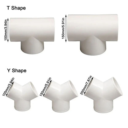 PVC 3 Way Duct Connector Ventilation Splitter
