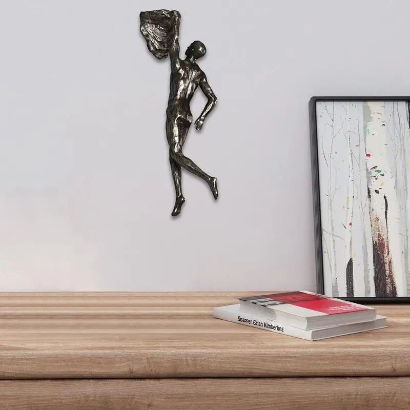 Rock Climbing Man Resin Wall Sculpture – 3D Adventure Wall Art Decor