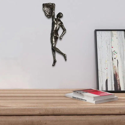 Rock Climbing Man Resin Wall Sculpture – 3D Adventure Wall Art Decor