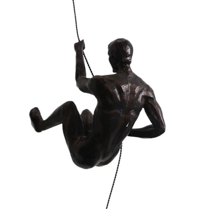 Rock Climbing Man Resin Wall Sculpture – 3D Adventure Wall Art Decor