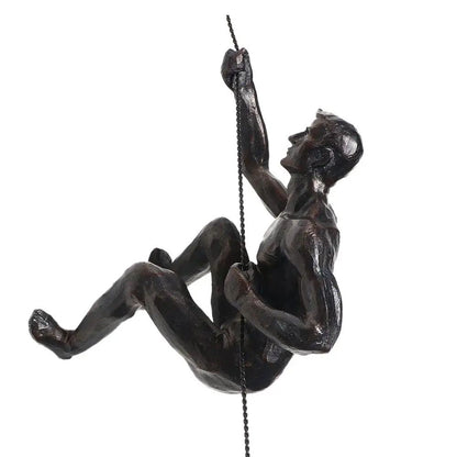 Rock Climbing Man Resin Wall Sculpture – 3D Adventure Wall Art Decor