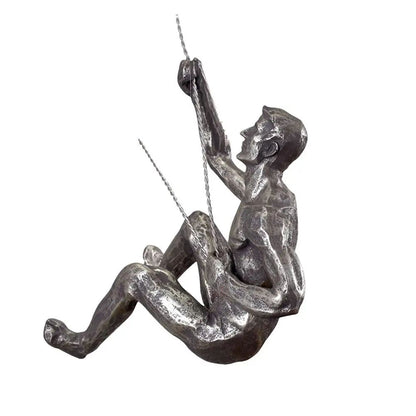 Rock Climbing Man Resin Wall Sculpture – 3D Adventure Wall Art Decor