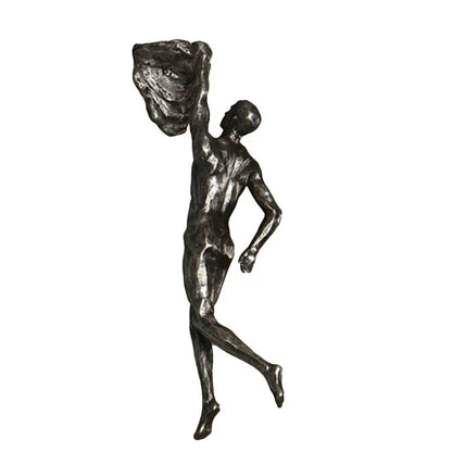 Rock Climbing Man Resin Wall Sculpture – 3D Adventure Wall Art Decor