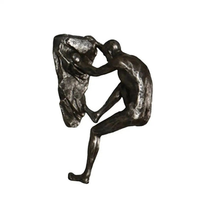 Rock Climbing Man Resin Wall Sculpture – 3D Adventure Wall Art Decor