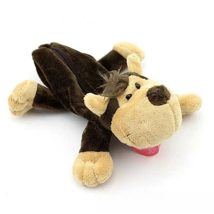 Kawaii Animal Plush Pencil Case Large Capacity Cute Storage Pouch for Kids & Students