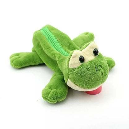 Kawaii Animal Plush Pencil Case Large Capacity Cute Storage Pouch for Kids & Students
