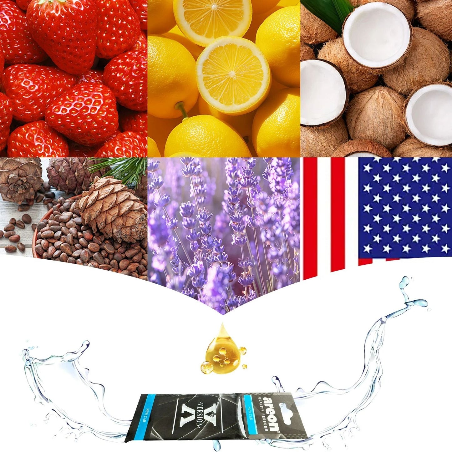 New Car Scent Natural Tea-Infused Hanging Air Freshener