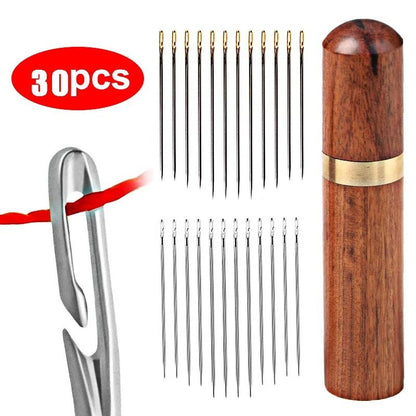 Stainless Steel Self-Threading Needle and Visual Support Interface