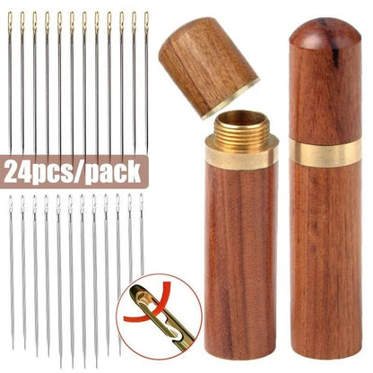 Stainless Steel Self-Threading Needle and Visual Support Interface
