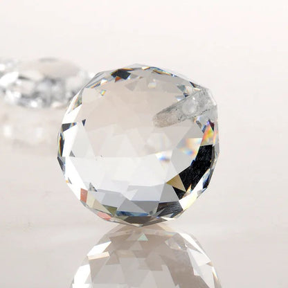Faceted K9 Crystal Ball Prism Suncatcher – Clear Hanging Chandelier Pendant for Home Decor & Light Reflection