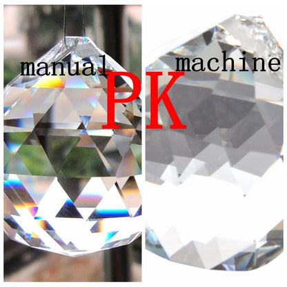 Faceted K9 Crystal Ball Prism Suncatcher – Clear Hanging Chandelier Pendant for Home Decor & Light Reflection