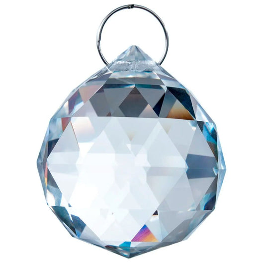 Faceted K9 Crystal Ball Prism Suncatcher – Clear Hanging Chandelier Pendant for Home Decor & Light Reflection