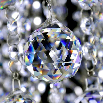 Faceted K9 Crystal Ball Prism Suncatcher – Clear Hanging Chandelier Pendant for Home Decor & Light Reflection