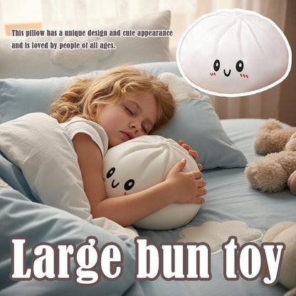 Cute Giant Dumpling Plush Squishy Pillow for Stress Relief and Cozy Room Decor