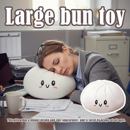 Cute Giant Dumpling Plush Squishy Pillow for Stress Relief and Cozy Room Decor