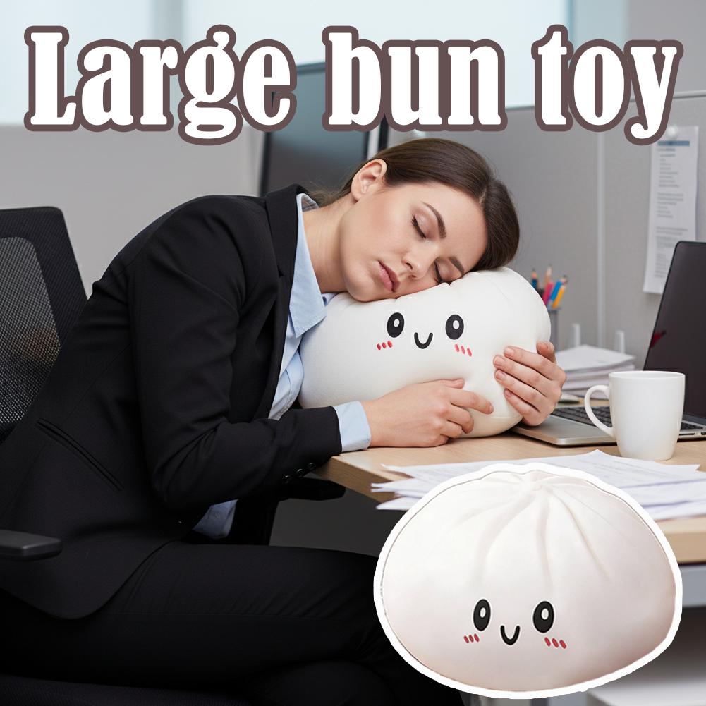 Cute Giant Dumpling Plush Squishy Pillow for Stress Relief and Cozy Room Decor