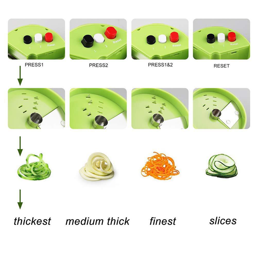 Vegetable Spiral Cutter Manual Veggie Slicer for Zucchini Noodles & Healthy Prep