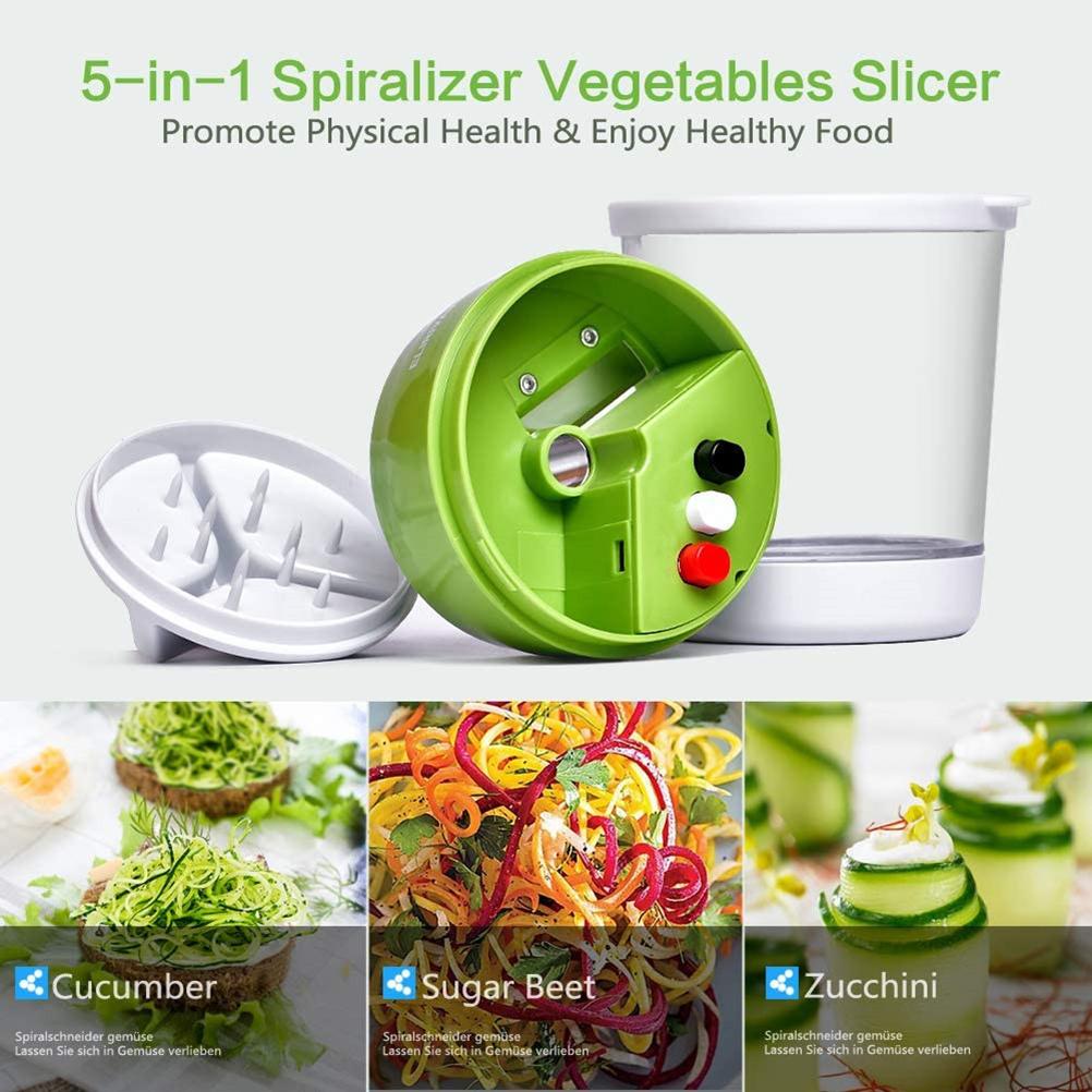 Vegetable Spiral Cutter Manual Veggie Slicer for Zucchini Noodles & Healthy Prep
