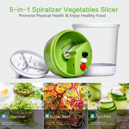 Vegetable Spiral Cutter Manual Veggie Slicer for Zucchini Noodles & Healthy Prep