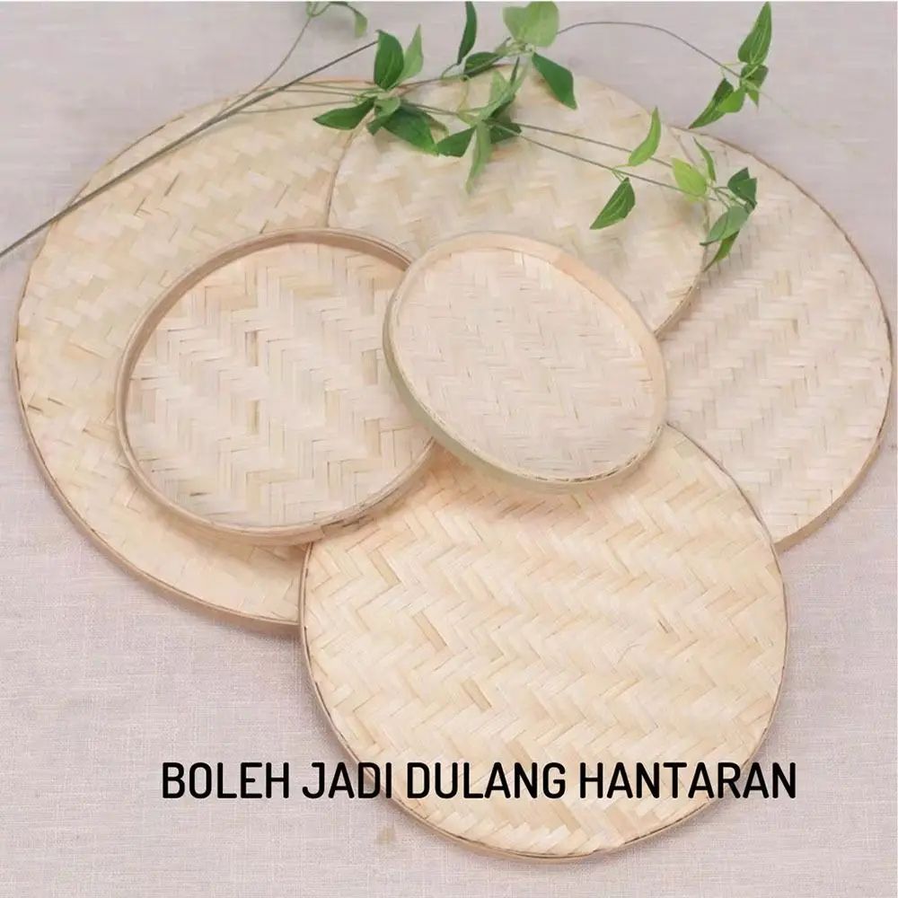 Handwoven Bamboo Fruit Basket & Decorative Storage Tray