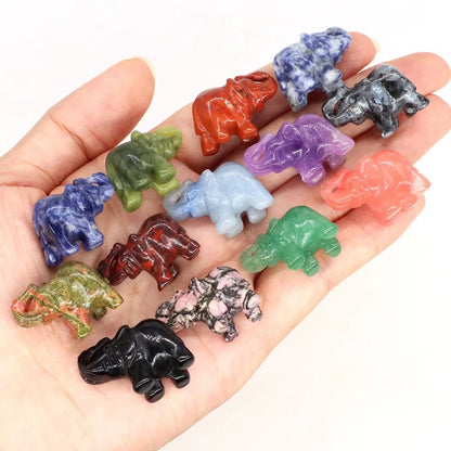 Mini Crystal Elephant Healing Figurine