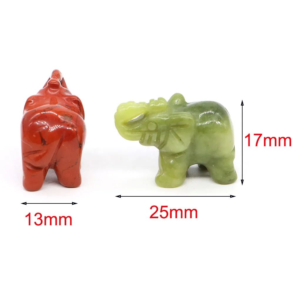 Mini Crystal Elephant Healing Figurine